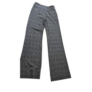Cabi Women’s Pants Size 2 Gray Knit Polyester Wide Leg Pull-On Stretch Trousers
